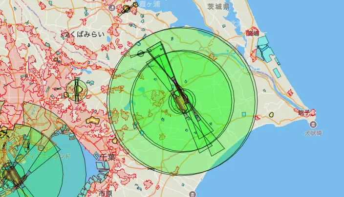 成田国際空港周辺制限表面